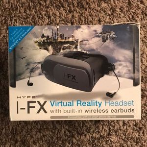 Virtual reality headset w/ earbuds